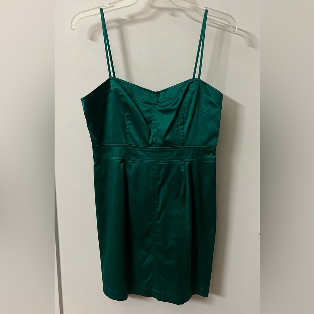 Forever 21 Emerald Green Satin Dress